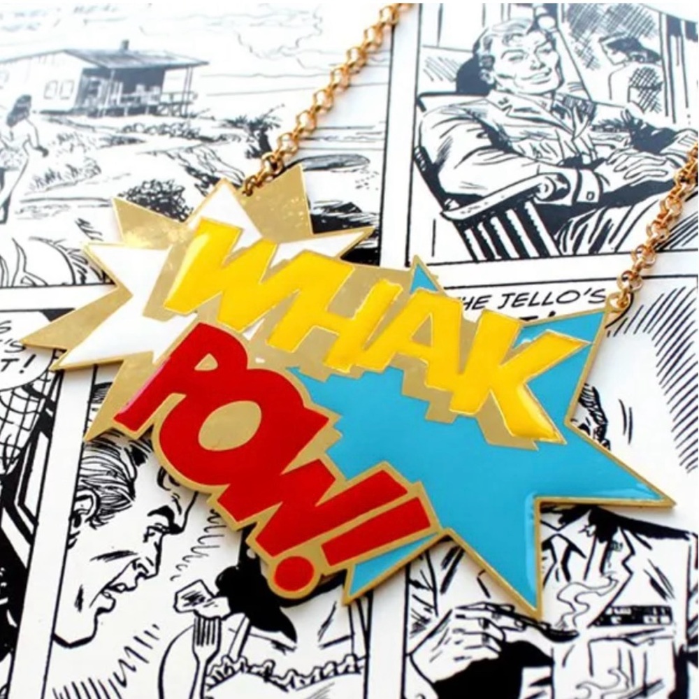 NWT NOIR AND DC COMICS LIMITED RUN COLLECTION WHAK POW NECKLACE